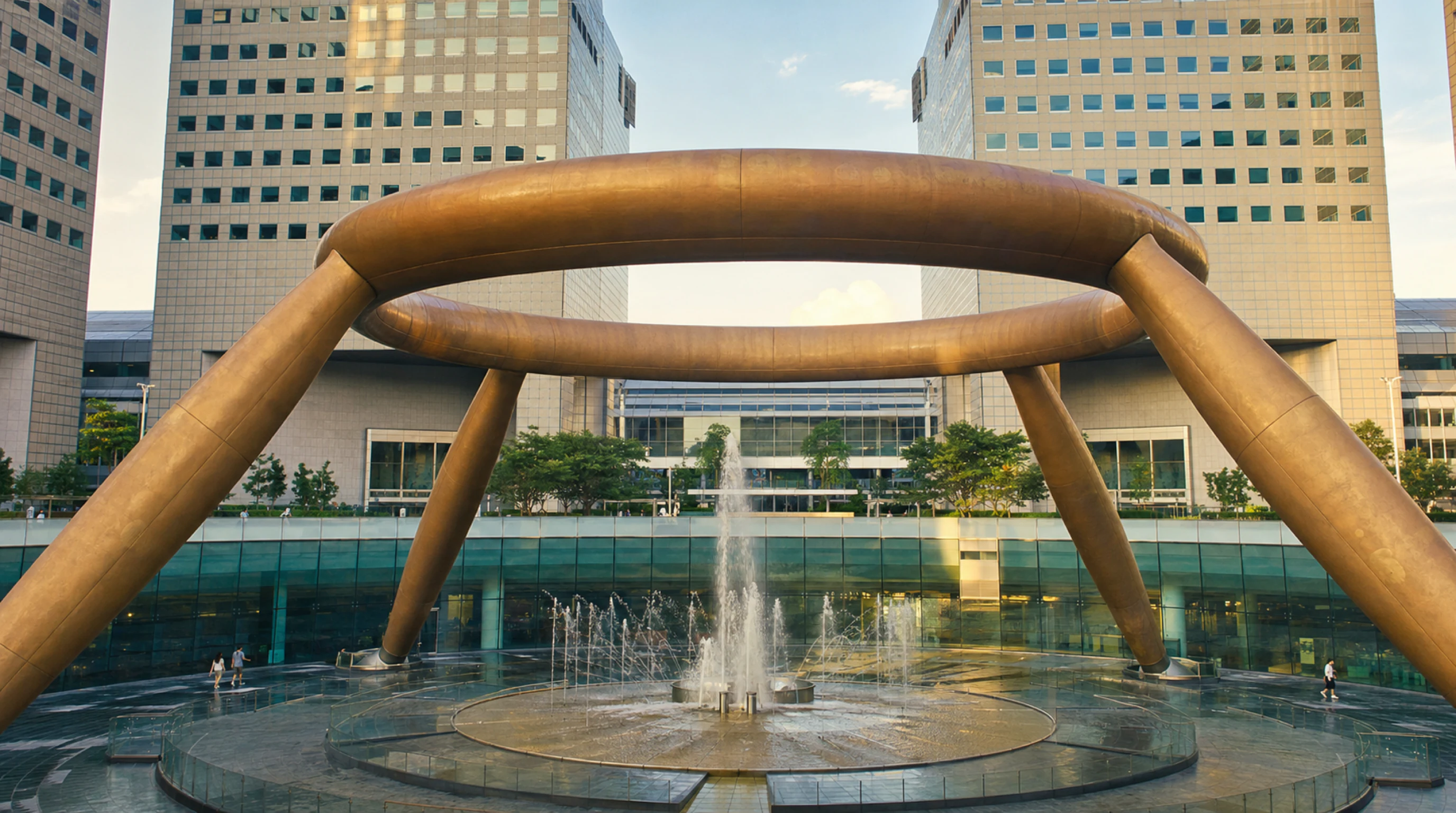 Кольцо фонтана Fountain of Wealth в комплексе Suntec City